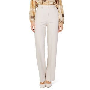 Hanny Deep Straight Leg Pants Women White Trousers